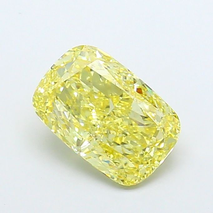 Loose Diamond - CUSHION MODIFIED 4.53ct Fancy Yellow VS1: Loose Diamond - CUSHION MODIFIED 4.53ct Fancy Yellow VS1 Source: This is a real non-mined Diamond that has been grown in a lab Shape: CUSHION MODIFIED Carats: 4.53 Color: Fancy Yellow Certification: I