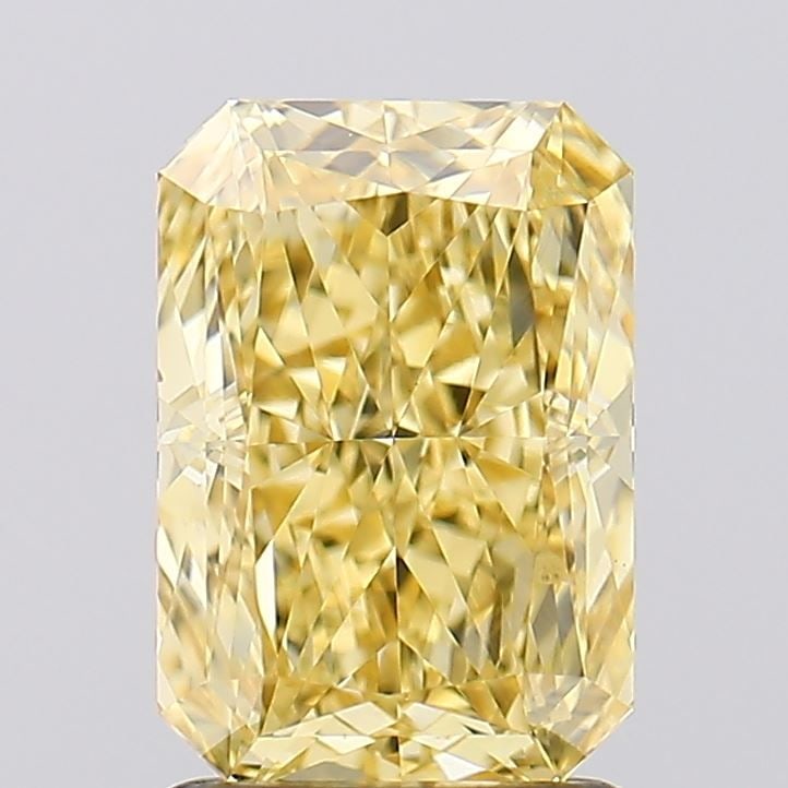 Loose Diamond - RADIANT 1.75ct Fancy Vivid Yellow VS1: Loose Diamond - RADIANT 1.75ct Fancy Vivid Yellow VS1 Source: This is a real non-mined Diamond that has been grown in a lab Shape: RADIANT Carats: 1.75 Color: Fancy Vivid Yellow Certification: IGI Vid
