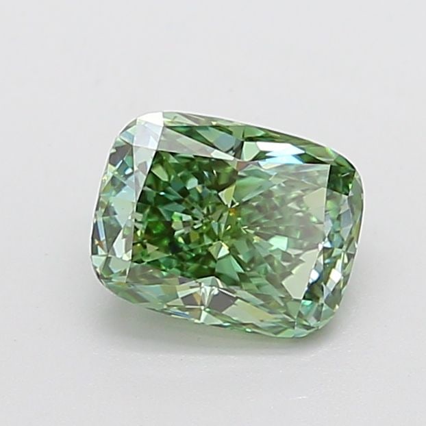 Loose Diamond - CUSHION MODIFIED 1.77ct Fancy Vivid Green VS1: Loose Diamond - CUSHION MODIFIED 1.77ct Fancy Vivid Green VS1 Source: This is a real non-mined Diamond that has been grown in a lab Shape: CUSHION MODIFIED Carats: 1.77 Color: Fancy Vivid Green Certif