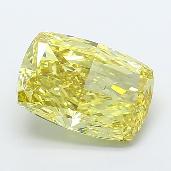 Loose Diamond - CUSHION MODIFIED 5.03ct Fancy Intense Yellow VS2: Loose Diamond - CUSHION MODIFIED 5.03ct Fancy Intense Yellow VS2 Source: This is a real non-mined Diamond that has been grown in a lab Shape: CUSHION MODIFIED Carats: 5.03 Color: Fancy Intense Yellow