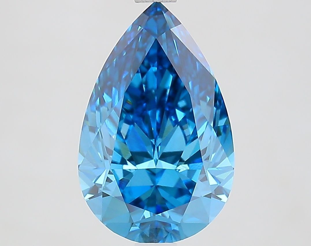 Loose Diamond - PEAR 3.1ct Fancy Vivid Blue VVS2: Loose Diamond - PEAR 3.1ct Fancy Vivid Blue VVS2 Source: This is a real non-mined Diamond that has been grown in a lab Shape: PEAR Carats: 3.1 Color: Fancy Vivid Blue Certification: IGI Video: