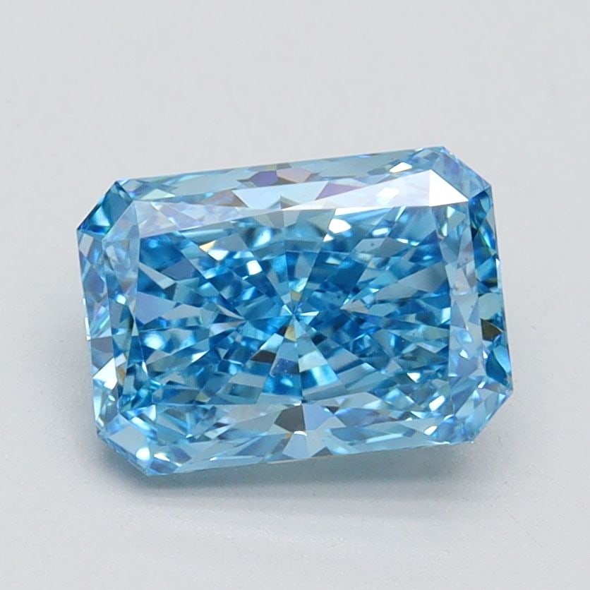 Loose Diamond - RADIANT 1.65ct Fancy Vivid Blue VS1: Loose Diamond - RADIANT 1.65ct Fancy Vivid Blue VS1 Source: This is a real non-mined Diamond that has been grown in a lab Shape: RADIANT Carats: 1.65 Color: Fancy Vivid Blue Certification: IGI Video: