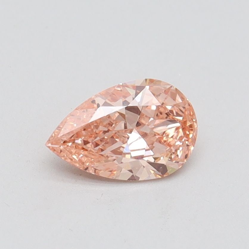 Loose Diamond - PEAR 0.5ct Fancy Intense Orangey Pink SI1: Loose Diamond - PEAR 0.5ct Fancy Intense Orangey Pink SI1 Source: This is a real non-mined Diamond that has been grown in a lab Shape: PEAR Carats: 0.5 Color: Fancy Intense Orangey Pink Certification: