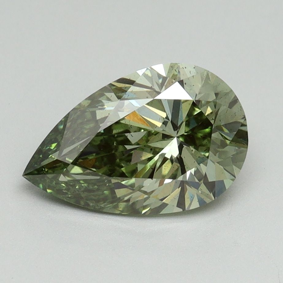 Loose Diamond - PEAR 1.6ct Fancy Vivid Green SI1: Loose Diamond - PEAR 1.6ct Fancy Vivid Green SI1 Source: This is a real non-mined Diamond that has been grown in a lab Shape: PEAR Carats: 1.6 Color: Fancy Vivid Green Certification: IGI Video: