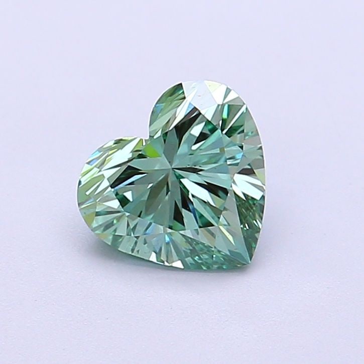 Loose Diamond - HEART 1.03ct Fancy Vivid Green VS2: Loose Diamond - HEART 1.03ct Fancy Vivid Green VS2 Source: This is a real non-mined Diamond that has been grown in a lab Shape: HEART Carats: 1.03 Color: Fancy Vivid Green Certification: IGI Video: