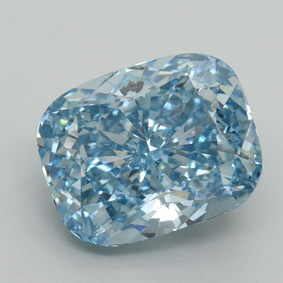 Loose Diamond - CUSHION BRILLIANT 3.07ct Fancy Vivid Blue VS1: Loose Diamond - CUSHION BRILLIANT 3.07ct Fancy Vivid Blue VS1 Source: This is a real non-mined Diamond that has been grown in a lab Shape: CUSHION BRILLIANT Carats: 3.07 Color: Fancy Vivid Blue Certif