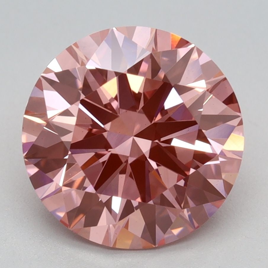 Ideal Loose Diamond - ROUND 2.65ct Fancy Vivid Pink VS1: Ideal Loose Diamond - ROUND 2.65ct Fancy Vivid Pink VS1 Source: This is a real non-mined Diamond that has been grown in a lab Shape: ROUND Carats: 2.65 Color: Fancy Vivid Pink Certification: IGI Video