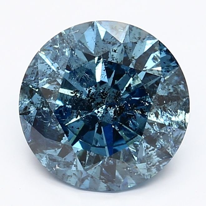 Loose Diamond - ROUND 2.46ct Fancy Vivid Blue I1: Loose Diamond - ROUND 2.46ct Fancy Vivid Blue I1 Source: This is a real non-mined Diamond that has been grown in a lab Shape: ROUND Carats: 2.46 Color: Fancy Vivid Blue Certification: IGI Video: