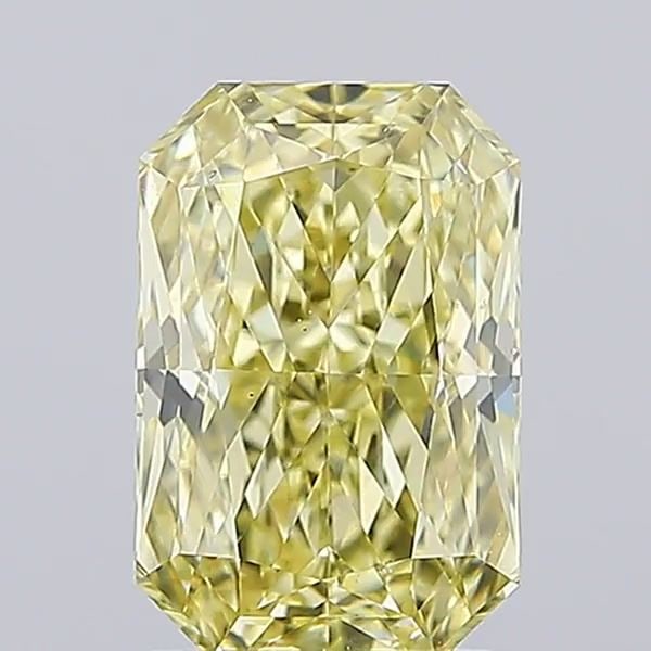 Loose Diamond - RADIANT 2.26ct Fancy Yellow VS1: Loose Diamond - RADIANT 2.26ct Fancy Yellow VS1 Source: This is a real non-mined Diamond that has been grown in a lab Shape: RADIANT Carats: 2.26 Color: Fancy Yellow Certification: IGI Video: