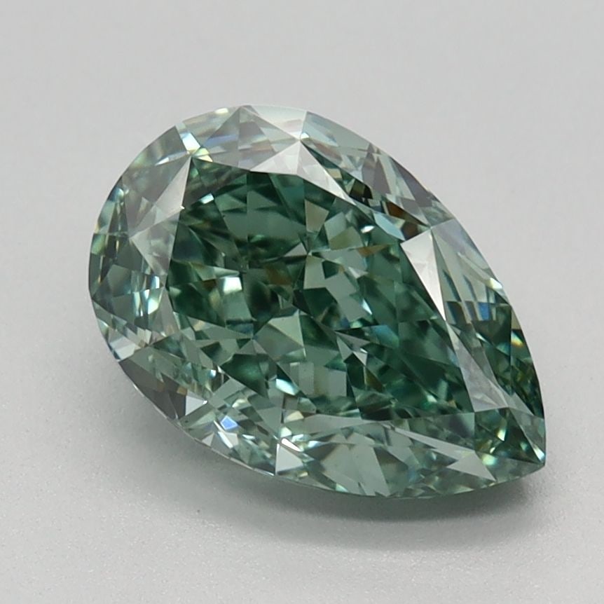 Loose Diamond - PEAR 1.64ct Fancy Vivid Green VS1: Loose Diamond - PEAR 1.64ct Fancy Vivid Green VS1 Source: This is a real non-mined Diamond that has been grown in a lab Shape: PEAR Carats: 1.64 Color: Fancy Vivid Green Certification: IGI Video: