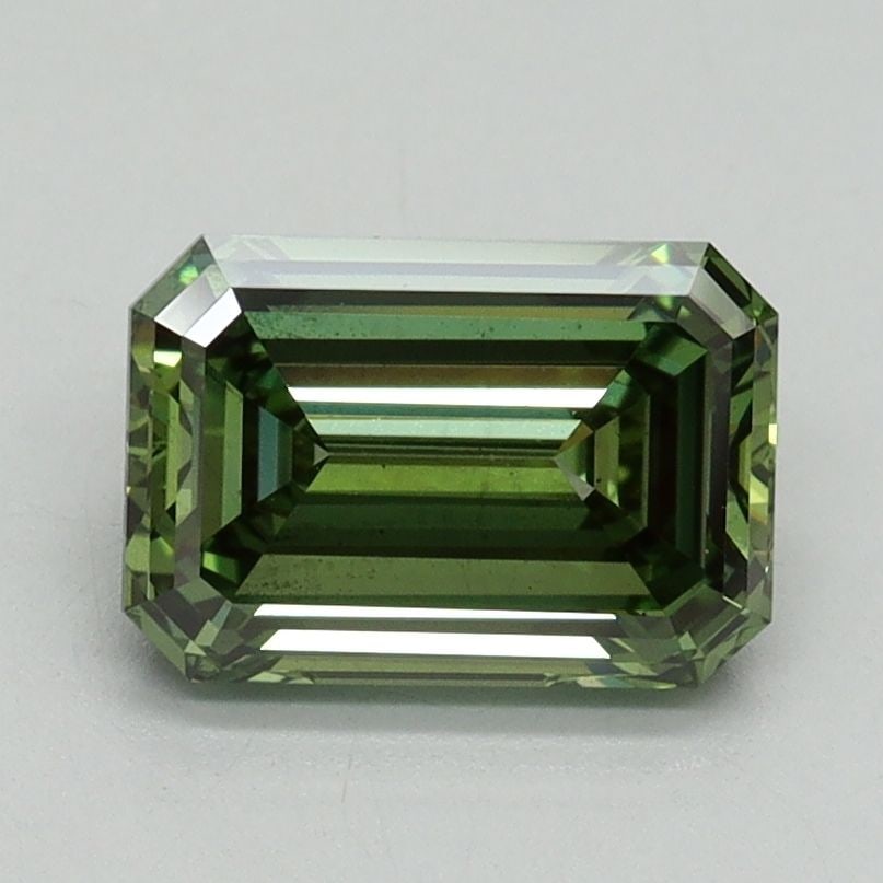 Loose Diamond - EMERALD 1.51ct Fancy Vivid Green VS2: Loose Diamond - EMERALD 1.51ct Fancy Vivid Green VS2 Source: This is a real non-mined Diamond that has been grown in a lab Shape: EMERALD Carats: 1.51 Color: Fancy Vivid Green Certification: IGI Video