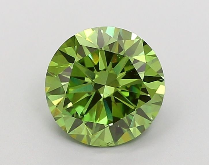 Loose Diamond - ROUND 1.61ct Fancy Vivid Green VS2: Loose Diamond - ROUND 1.61ct Fancy Vivid Green VS2 Source: This is a real non-mined Diamond that has been grown in a lab Shape: ROUND Carats: 1.61 Color: Fancy Vivid Green Certification: IGI Video: