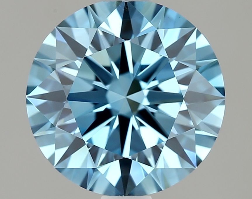 Ideal Loose Diamond - ROUND 1.53ct Fancy Vivid Blue VVS2: Ideal Loose Diamond - ROUND 1.53ct Fancy Vivid Blue VVS2 Source: This is a real non-mined Diamond that has been grown in a lab Shape: ROUND Carats: 1.53 Color: Fancy Vivid Blue Certification: IGI Vide