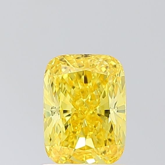 Loose Diamond - CUSHION MODIFIED 1.06ct Fancy Vivid Yellow VS1: Loose Diamond - CUSHION MODIFIED 1.06ct Fancy Vivid Yellow VS1 Source: This is a real non-mined Diamond that has been grown in a lab Shape: CUSHION MODIFIED Carats: 1.06 Color: Fancy Vivid Yellow Cert