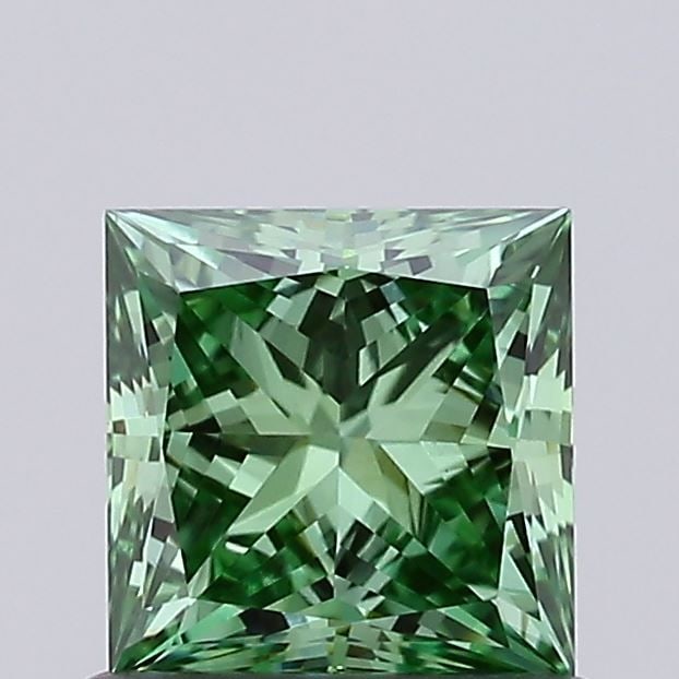Loose Diamond - PRINCESS 0.71ct Fancy Vivid Green VS1: Loose Diamond - PRINCESS 0.71ct Fancy Vivid Green VS1 Source: This is a real non-mined Diamond that has been grown in a lab Shape: PRINCESS Carats: 0.71 Color: Fancy Vivid Green Certification: IGI Vid