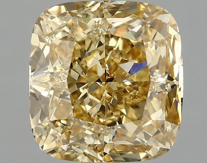 Loose Diamond - CUSHION MODIFIED 2.08ct Fancy Intense Yellow VS2: Loose Diamond - CUSHION MODIFIED 2.08ct Fancy Intense Yellow VS2 Source: This is a real non-mined Diamond that has been grown in a lab Shape: CUSHION MODIFIED Carats: 2.08 Color: Fancy Intense Yellow