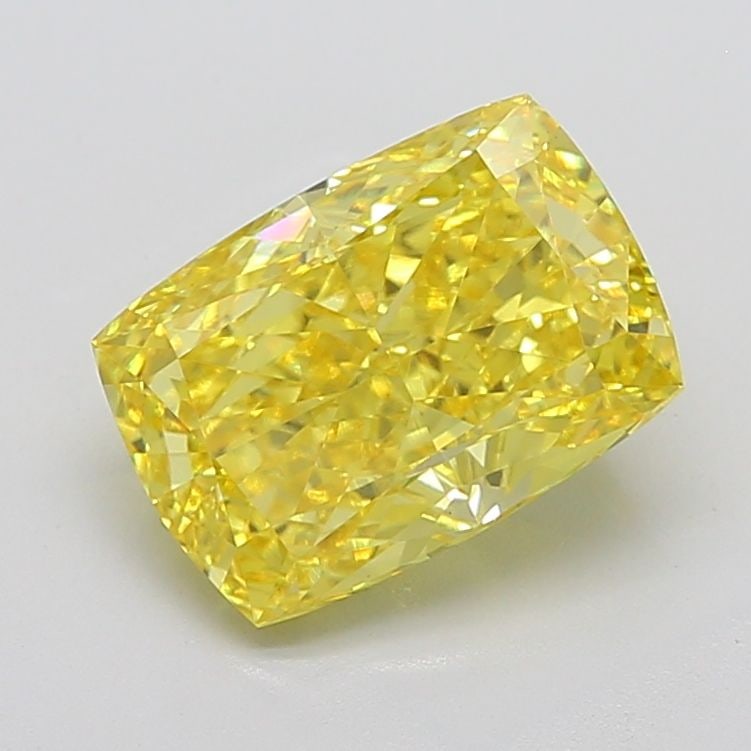 Loose Diamond - CUSHION MODIFIED 5.71ct Fancy Vivid Yellow VS1: Loose Diamond - CUSHION MODIFIED 5.71ct Fancy Vivid Yellow VS1 Source: This is a real non-mined Diamond that has been grown in a lab Shape: CUSHION MODIFIED Carats: 5.71 Color: Fancy Vivid Yellow Cert