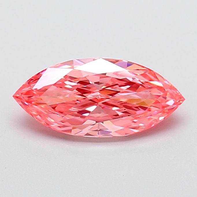 Loose Diamond - MARQUISE 1.81ct Fancy Vivid Pink VVS2: Loose Diamond - MARQUISE 1.81ct Fancy Vivid Pink VVS2 Source: This is a real non-mined Diamond that has been grown in a lab Shape: MARQUISE Carats: 1.81 Color: Fancy Vivid Pink Certification: IGI Vide