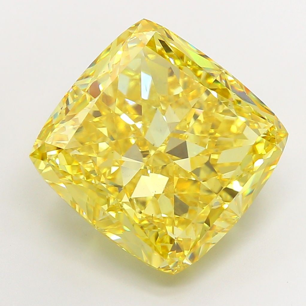 Loose Diamond - CUSHION MODIFIED 21.91ct Fancy Vivid Yellow VS1: Loose Diamond - CUSHION MODIFIED 21.91ct Fancy Vivid Yellow VS1 Source: This is a real non-mined Diamond that has been grown in a lab Shape: CUSHION MODIFIED Carats: 21.91 Color: Fancy Vivid Yellow Ce