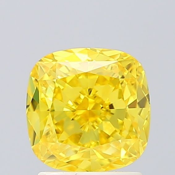 Loose Diamond - CUSHION MODIFIED 2.19ct Fancy Vivid Yellow VVS2: Loose Diamond - CUSHION MODIFIED 2.19ct Fancy Vivid Yellow VVS2 Source: This is a real non-mined Diamond that has been grown in a lab Shape: CUSHION MODIFIED Carats: 2.19 Color: Fancy Vivid Yellow Cer
