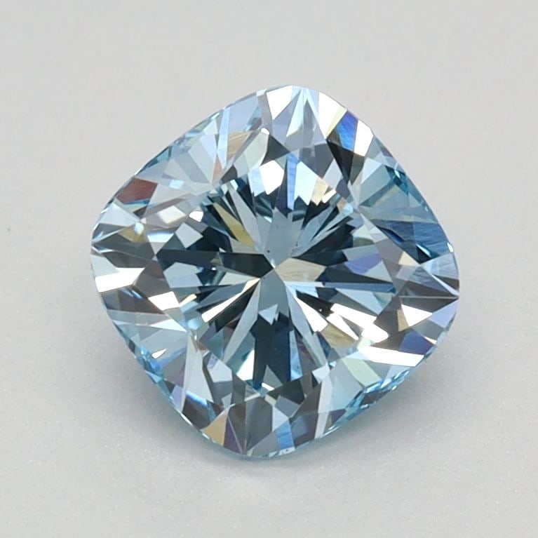 Loose Diamond - CUSHION BRILLIANT 1.05ct Fancy Vivid Blue VVS2: Loose Diamond - CUSHION BRILLIANT 1.05ct Fancy Vivid Blue VVS2 Source: This is a real non-mined Diamond that has been grown in a lab Shape: CUSHION BRILLIANT Carats: 1.05 Color: Fancy Vivid Blue Certi