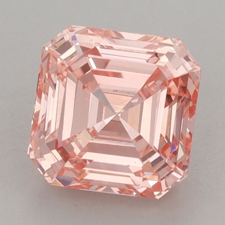 Loose Diamond - ASSCHER 2.14ct Fancy Vivid Orangey Pink VS1: Loose Diamond - ASSCHER 2.14ct Fancy Vivid Orangey Pink VS1 Source: This is a real non-mined Diamond that has been grown in a lab Shape: ASSCHER Carats: 2.14 Color: Fancy Vivid Orangey Pink Certificat