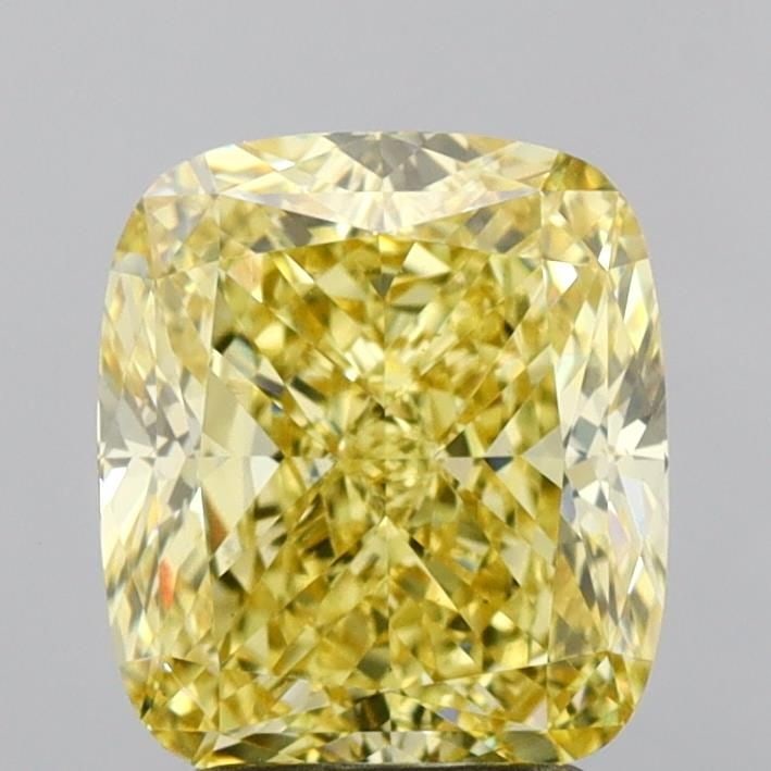 Loose Diamond - CUSHION MODIFIED 3.04ct Fancy Intense Yellow VS1: Loose Diamond - CUSHION MODIFIED 3.04ct Fancy Intense Yellow VS1 Source: This is a real non-mined Diamond that has been grown in a lab Shape: CUSHION MODIFIED Carats: 3.04 Color: Fancy Intense Yellow