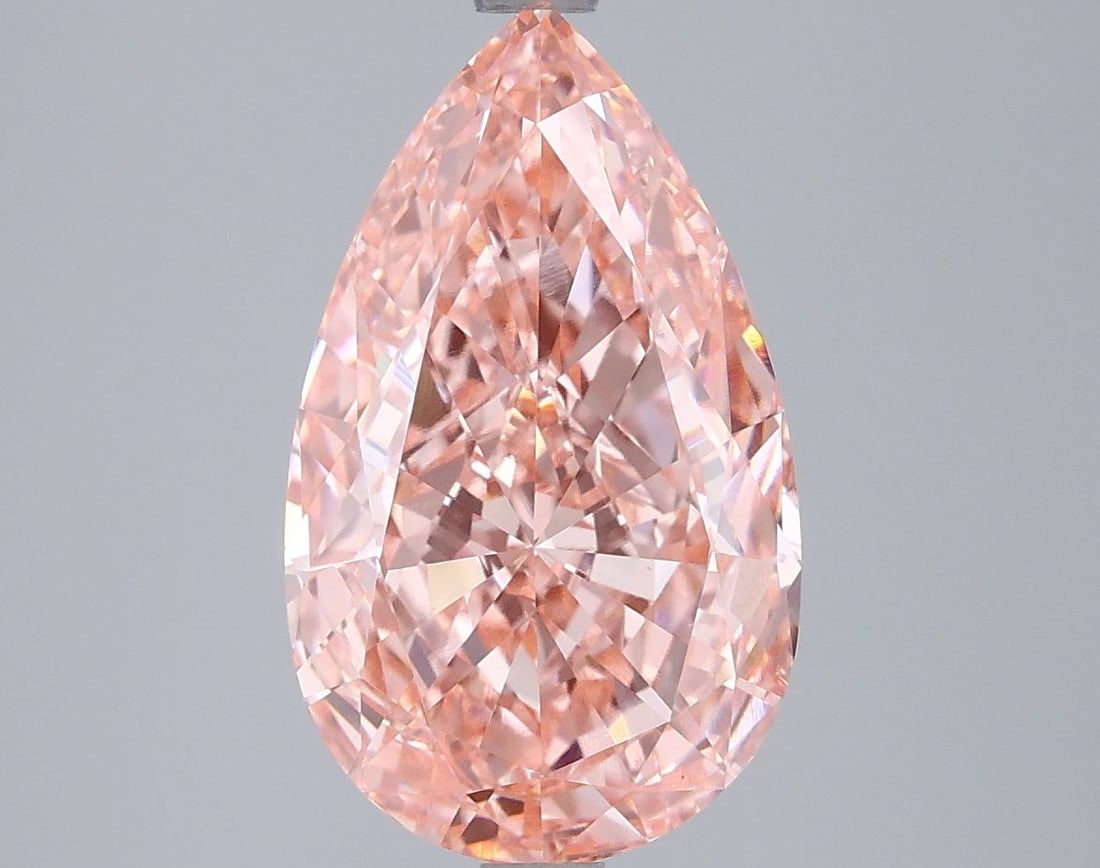 Loose Diamond - PEAR 4.17ct Fancy Vivid Pink VVS2: Loose Diamond - PEAR 4.17ct Fancy Vivid Pink VVS2 Source: This is a real non-mined Diamond that has been grown in a lab Shape: PEAR Carats: 4.17 Color: Fancy Vivid Pink Certification: IGI Video:
