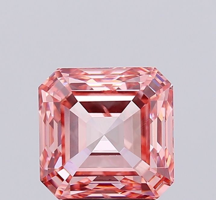 Loose Diamond - ASSCHER 3.01ct Fancy Intense Pink SI1: Loose Diamond - ASSCHER 3.01ct Fancy Intense Pink SI1 Source: This is a real non-mined Diamond that has been grown in a lab Shape: ASSCHER Carats: 3.01 Color: Fancy Intense Pink Certification: IGI Vid