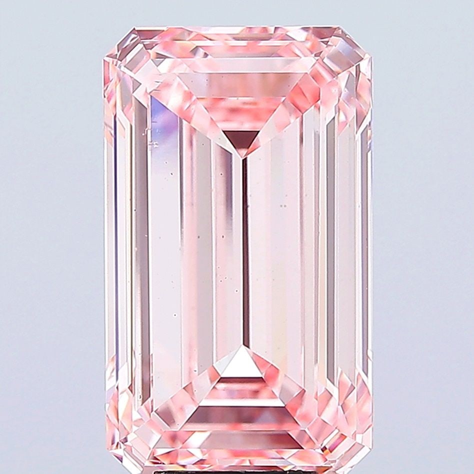 Loose Diamond - EMERALD 10.51ct Fancy Intense Pink VS1: Loose Diamond - EMERALD 10.51ct Fancy Intense Pink VS1 Source: This is a real non-mined Diamond that has been grown in a lab Shape: EMERALD Carats: 10.51 Color: Fancy Intense Pink Certification: IGI V