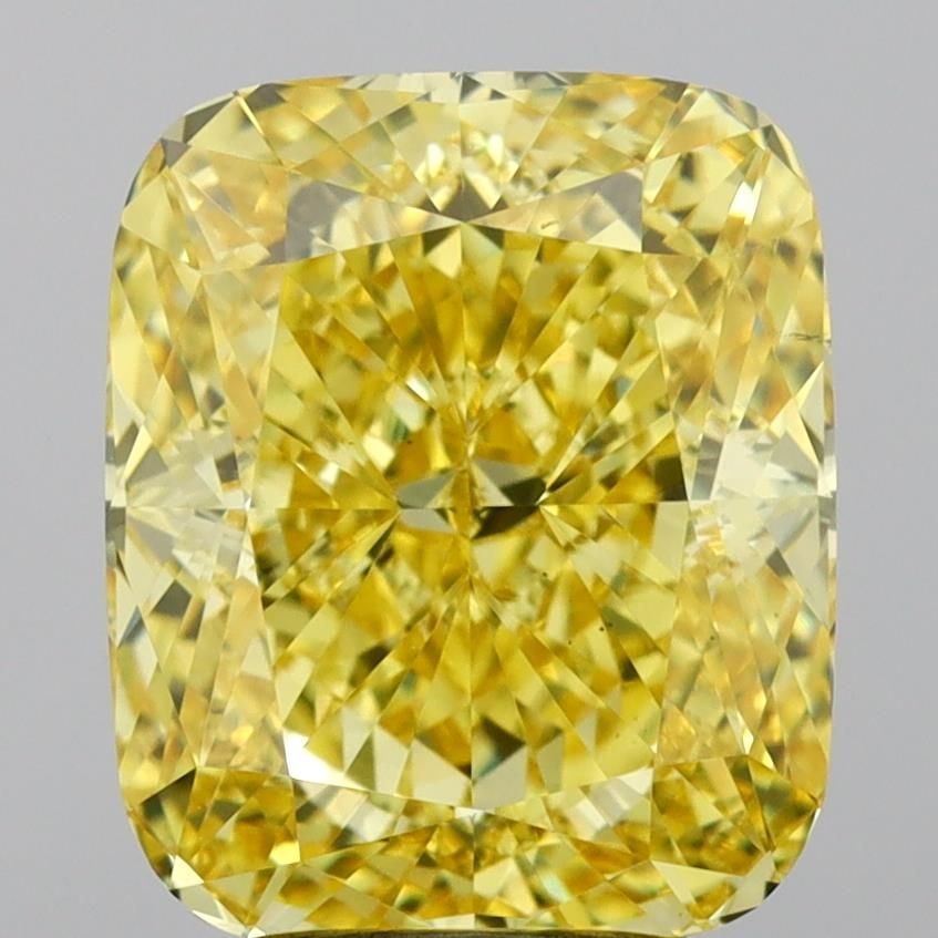 Loose Diamond - CUSHION MODIFIED 4.07ct Fancy Vivid Yellow VS2: Loose Diamond - CUSHION MODIFIED 4.07ct Fancy Vivid Yellow VS2 Source: This is a real non-mined Diamond that has been grown in a lab Shape: CUSHION MODIFIED Carats: 4.07 Color: Fancy Vivid Yellow Cert