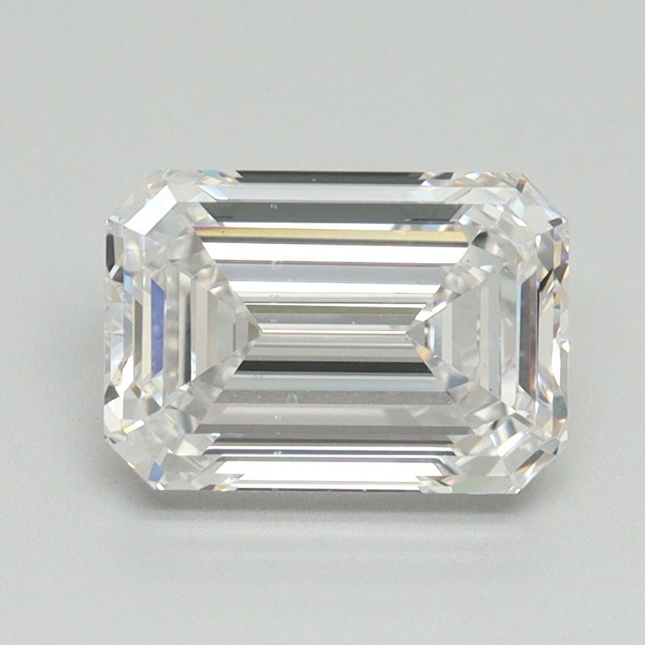 Loose Diamond - EMERALD 2.12ct E VS2: Loose Diamond - EMERALD 2.12ct E VS2 Source: This is a real non-mined Diamond that has been grown in a lab Shape: EMERALD Carats: 2.12 Color: E Clarity: VS2 Certification: NONE Video: