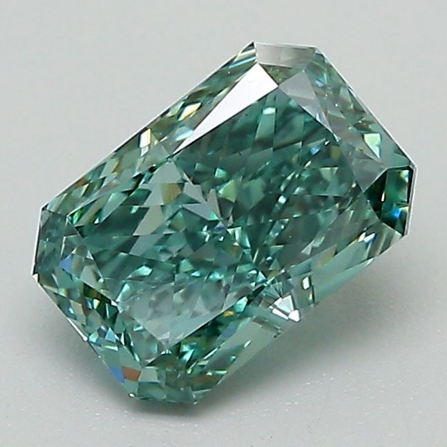 Loose Diamond - RADIANT 1.18ct Fancy Vivid Green VS1: Loose Diamond - RADIANT 1.18ct Fancy Vivid Green VS1 Source: This is a real non-mined Diamond that has been grown in a lab Shape: RADIANT Carats: 1.18 Color: Fancy Vivid Green Certification: IGI Video