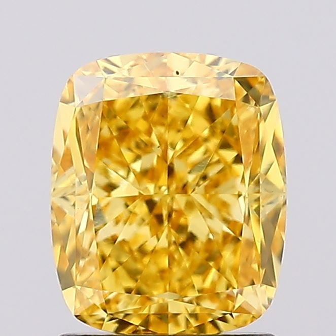 Loose Diamond - CUSHION MODIFIED 1.79ct Fancy Vivid Yellow VS1: Loose Diamond - CUSHION MODIFIED 1.79ct Fancy Vivid Yellow VS1 Source: This is a real non-mined Diamond that has been grown in a lab Shape: CUSHION MODIFIED Carats: 1.79 Color: Fancy Vivid Yellow Cert
