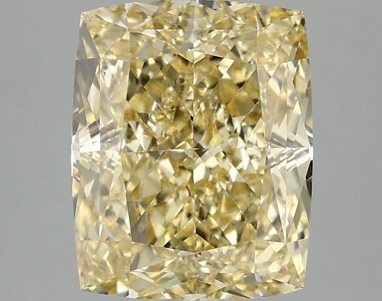 Loose Diamond - CUSHION MODIFIED 3.1ct Fancy Vivid Yellow VS2: Loose Diamond - CUSHION MODIFIED 3.1ct Fancy Vivid Yellow VS2 Source: This is a real non-mined Diamond that has been grown in a lab Shape: CUSHION MODIFIED Carats: 3.1 Color: Fancy Vivid Yellow Certif