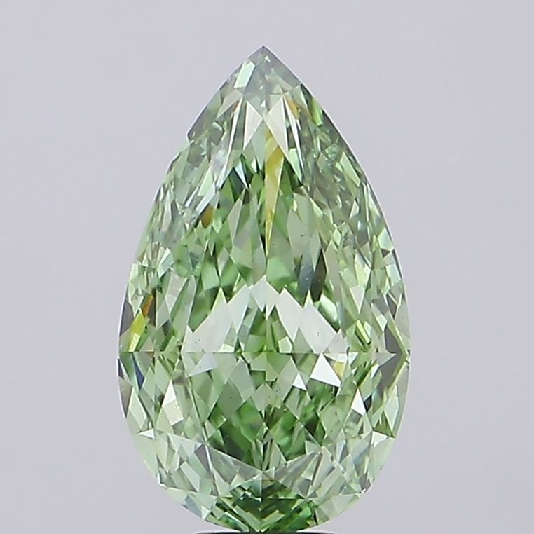 Loose Diamond - PEAR 10.52ct Fancy Vivid Green VS1: Loose Diamond - PEAR 10.52ct Fancy Vivid Green VS1 Source: This is a real non-mined Diamond that has been grown in a lab Shape: PEAR Carats: 10.52 Color: Fancy Vivid Green Certification: IGI Video: