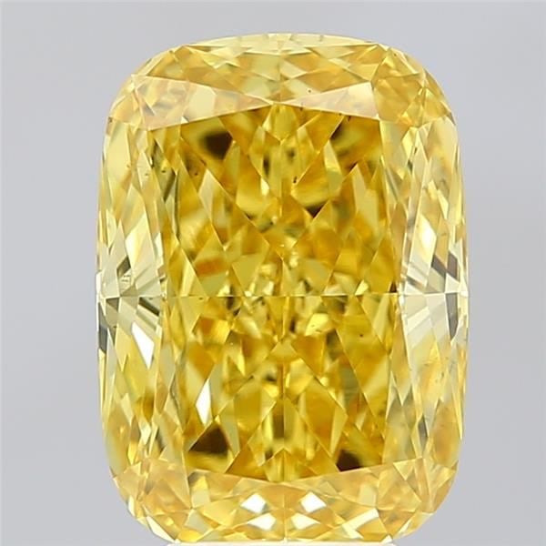 Loose Diamond - CUSHION MODIFIED 5.08ct Fancy Vivid Yellow VS2: Loose Diamond - CUSHION MODIFIED 5.08ct Fancy Vivid Yellow VS2 Source: This is a real non-mined Diamond that has been grown in a lab Shape: CUSHION MODIFIED Carats: 5.08 Color: Fancy Vivid Yellow Cert