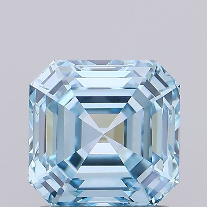 Loose Diamond - ASSCHER 1.04ct Fancy Intense Blue VS1: Loose Diamond - ASSCHER 1.04ct Fancy Intense Blue VS1 Source: This is a real non-mined Diamond that has been grown in a lab Shape: ASSCHER Carats: 1.04 Color: Fancy Intense Blue Certification: IGI