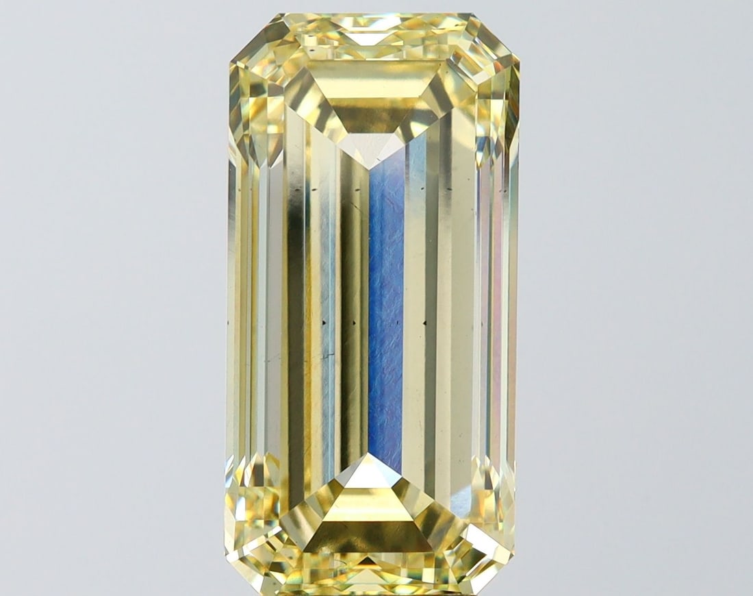 Loose Diamond - EMERALD 8.72ct Fancy Yellow VS2: Loose Diamond - EMERALD 8.72ct Fancy Yellow VS2 Source: This is a real non-mined Diamond that has been grown in a lab Shape: EMERALD Carats: 8.72 Color: Fancy Yellow Certification: IGI Video: