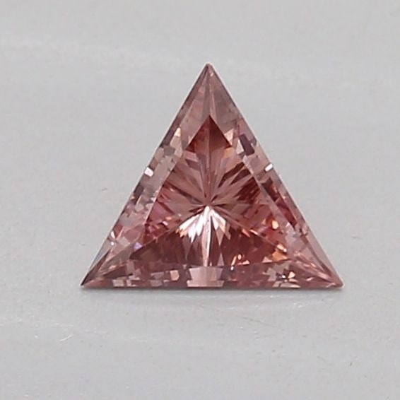 Loose Diamond - TRIANGULAR 0.15ct Fancy Vivid Brownish Pink VS1: Loose Diamond - TRIANGULAR 0.15ct Fancy Vivid Brownish Pink VS1 Source: This is a real non-mined Diamond that has been grown in a lab Shape: TRIANGULAR Carats: 0.15 Color: Fancy Vivid Brownish Pink Ce
