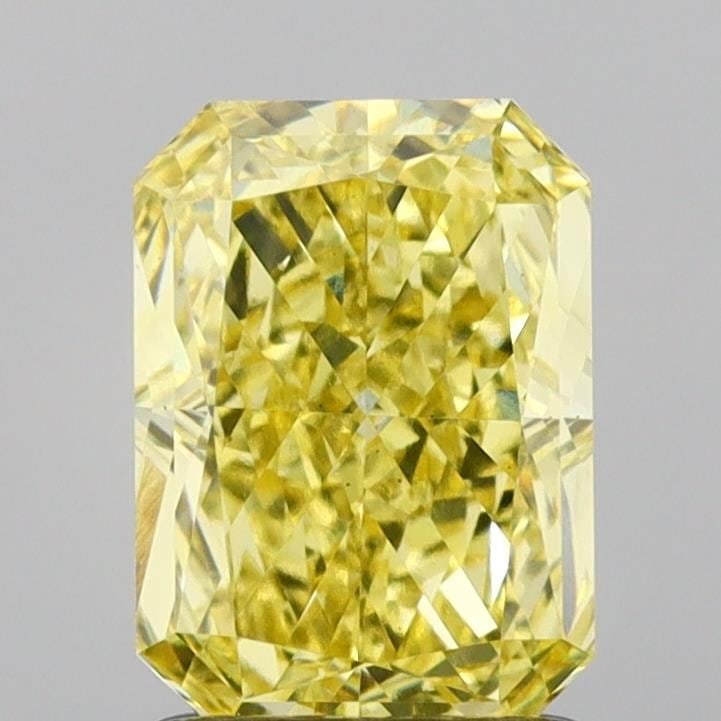 Loose Diamond - RADIANT 1.57ct Fancy Intense Yellow VS1: Loose Diamond - RADIANT 1.57ct Fancy Intense Yellow VS1 Source: This is a real non-mined Diamond that has been grown in a lab Shape: RADIANT Carats: 1.57 Color: Fancy Intense Yellow Certification: IGI