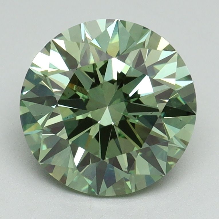 Ideal Loose Diamond - ROUND 2.16ct Fancy Vivid Green VS1: Ideal Loose Diamond - ROUND 2.16ct Fancy Vivid Green VS1 Source: This is a real non-mined Diamond that has been grown in a lab Shape: ROUND Carats: 2.16 Color: Fancy Vivid Green Certification: IGI Vid