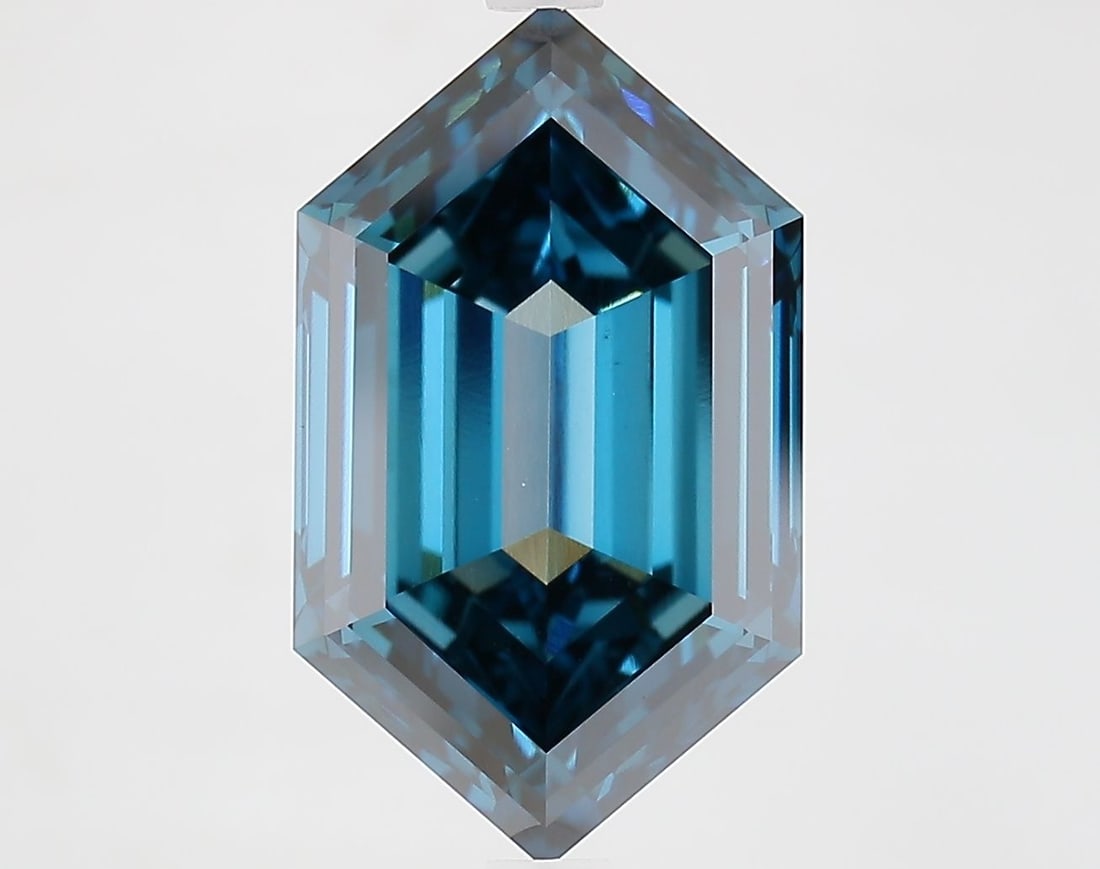 Loose Diamond - HEXAGONAL 5.6ct Fancy Deep Blue VS1: Loose Diamond - HEXAGONAL 5.6ct Fancy Deep Blue VS1 Source: This is a real non-mined Diamond that has been grown in a lab Shape: HEXAGONAL Carats: 5.6 Color: Fancy Deep Blue Certification: IGI Video: