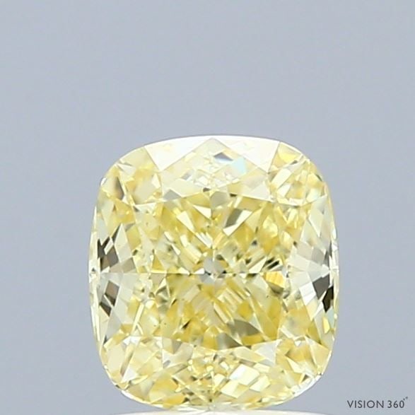 Loose Diamond - CUSHION MODIFIED 1.04ct Fancy Yellow VS1: Loose Diamond - CUSHION MODIFIED 1.04ct Fancy Yellow VS1 Source: This is a real non-mined Diamond that has been grown in a lab Shape: CUSHION MODIFIED Carats: 1.04 Color: Fancy Yellow Certification: I
