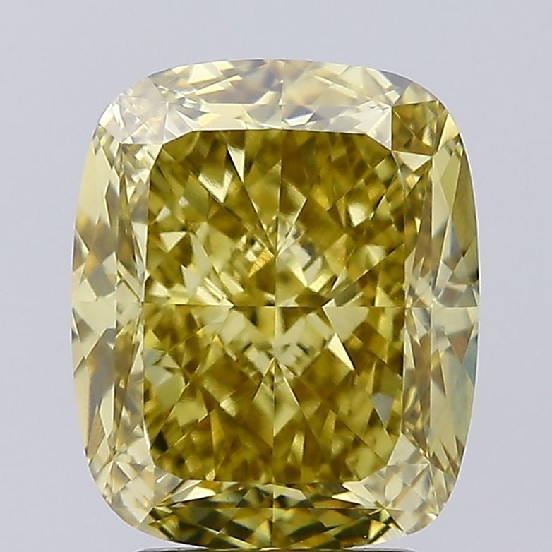 Loose Diamond - CUSHION MODIFIED 3.67ct Fancy Intense Yellow VVS2: Loose Diamond - CUSHION MODIFIED 3.67ct Fancy Intense Yellow VVS2 Source: This is a real non-mined Diamond that has been grown in a lab Shape: CUSHION MODIFIED Carats: 3.67 Color: Fancy Intense Yellow