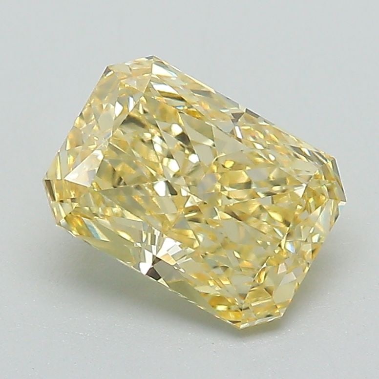 Loose Diamond - RADIANT 1.55ct Fancy Vivid Yellow VVS2: Loose Diamond - RADIANT 1.55ct Fancy Vivid Yellow VVS2 Source: This is a real non-mined Diamond that has been grown in a lab Shape: RADIANT Carats: 1.55 Color: Fancy Vivid Yellow Certification: IGI Vi