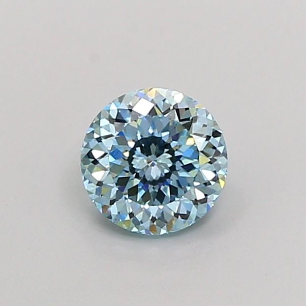 Loose Diamond - ROUND 1.07ct Fancy Intense Blue VS1: Loose Diamond - ROUND 1.07ct Fancy Intense Blue VS1 Source: This is a real non-mined Diamond that has been grown in a lab Shape: ROUND Carats: 1.07 Color: Fancy Intense Blue Certification: IGI Video: