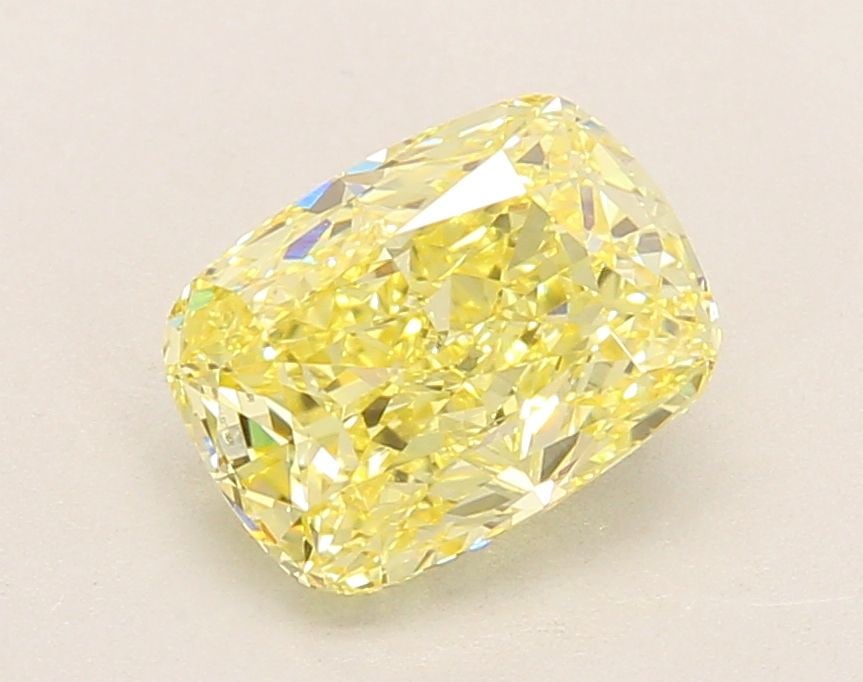 Loose Diamond - CUSHION MODIFIED 2.03ct Fancy Intense Yellow VVS2: Loose Diamond - CUSHION MODIFIED 2.03ct Fancy Intense Yellow VVS2 Source: This is a real non-mined Diamond that has been grown in a lab Shape: CUSHION MODIFIED Carats: 2.03 Color: Fancy Intense Yellow