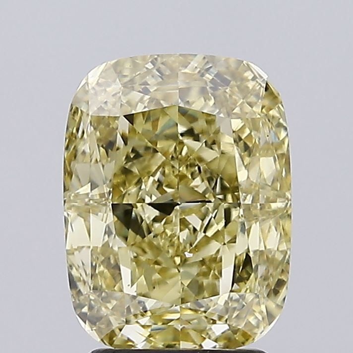 Loose Diamond - CUSHION BRILLIANT 3.04ct Fancy Intense Yellow VVS2: Loose Diamond - CUSHION BRILLIANT 3.04ct Fancy Intense Yellow VVS2 Source: This is a real non-mined Diamond that has been grown in a lab Shape: CUSHION BRILLIANT Carats: 3.04 Color: Fancy Intense Yell
