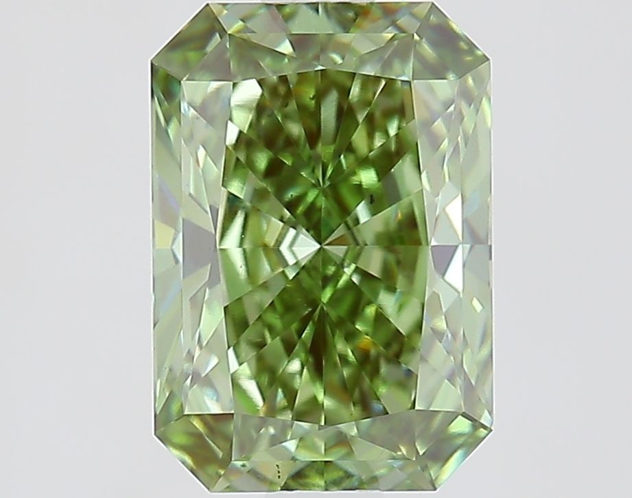 Loose Diamond - RADIANT 1.63ct Fancy Vivid Green VS2: Loose Diamond - RADIANT 1.63ct Fancy Vivid Green VS2 Source: This is a real non-mined Diamond that has been grown in a lab Shape: RADIANT Carats: 1.63 Color: Fancy Vivid Green Certification: IGI Video